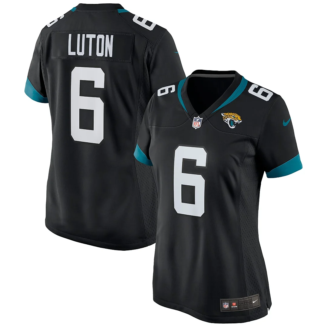 Zennovawear Jake Luton Jacksonville Jaguars Women's Game Jersey - Black