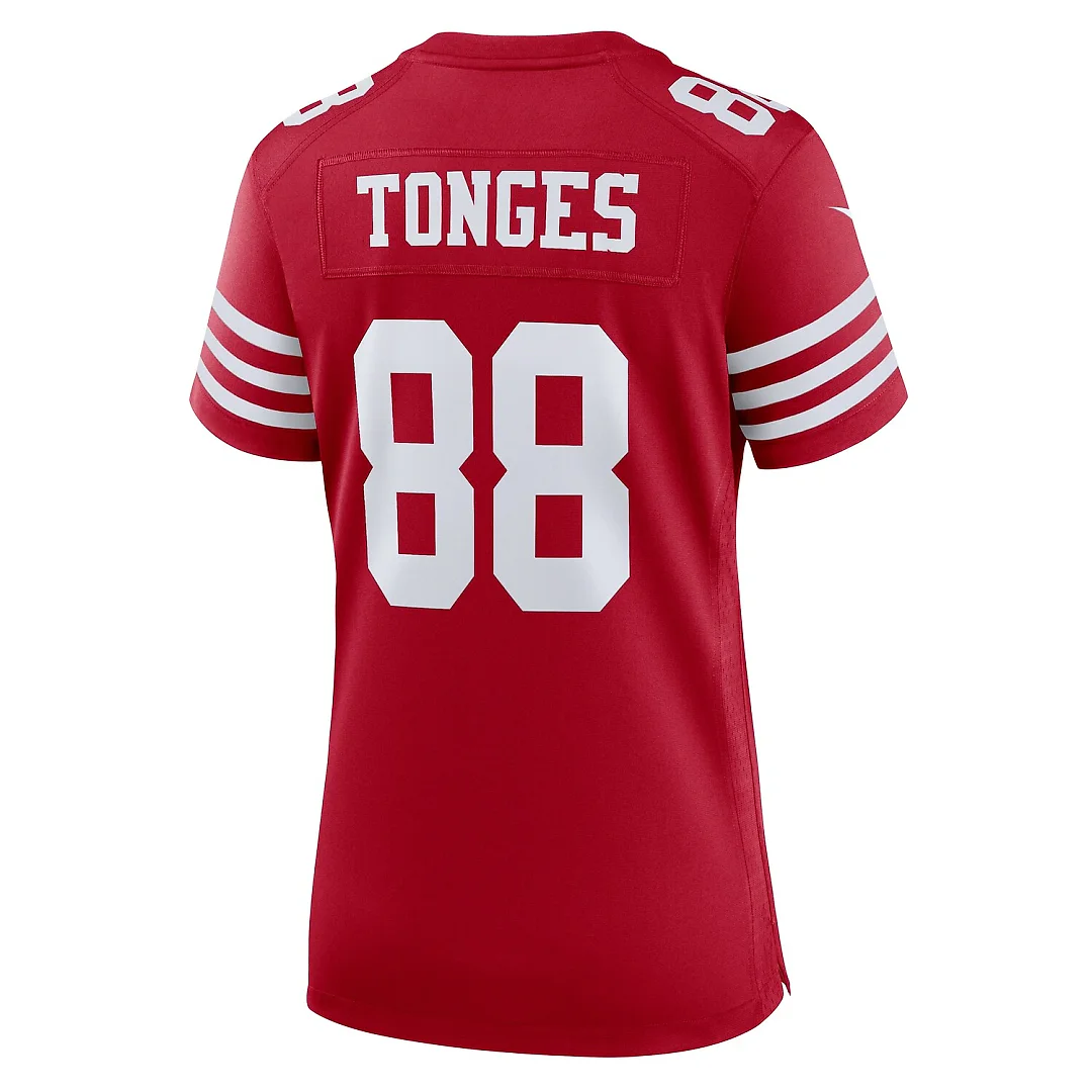Zennovawear Jake Tonges San Francisco 49ers Women's Team Game Jersey - Scarlet