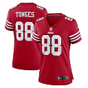 Zennovawear Jake Tonges San Francisco 49ers Women's Team Game Jersey - Scarlet