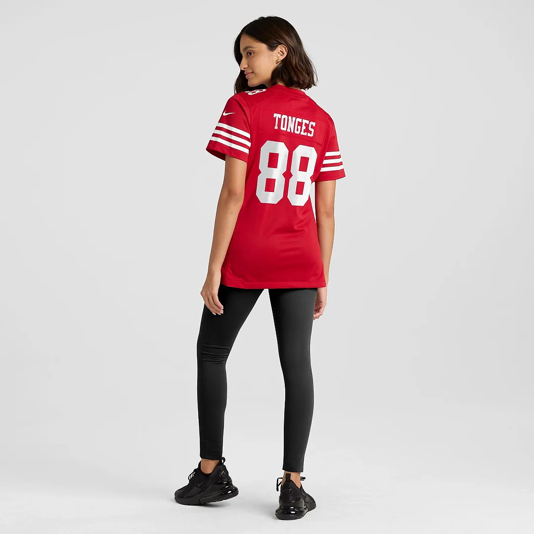 Zennovawear Jake Tonges San Francisco 49ers Women's Team Game Jersey - Scarlet