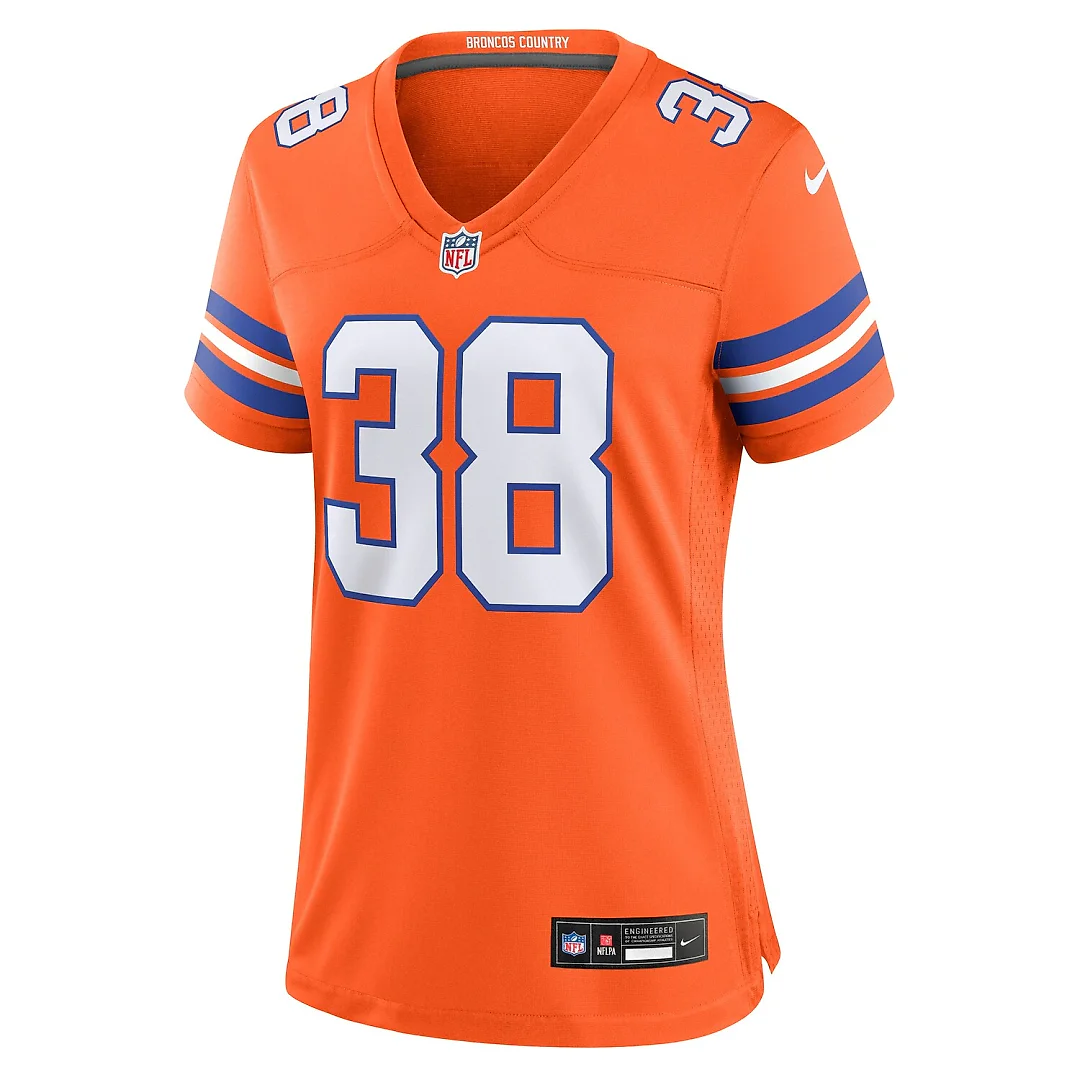 Zennovawear Jaleel McLaughlin Denver Broncos Women's Mile High Collection 1977 Throwback Player Game Jersey - Orange