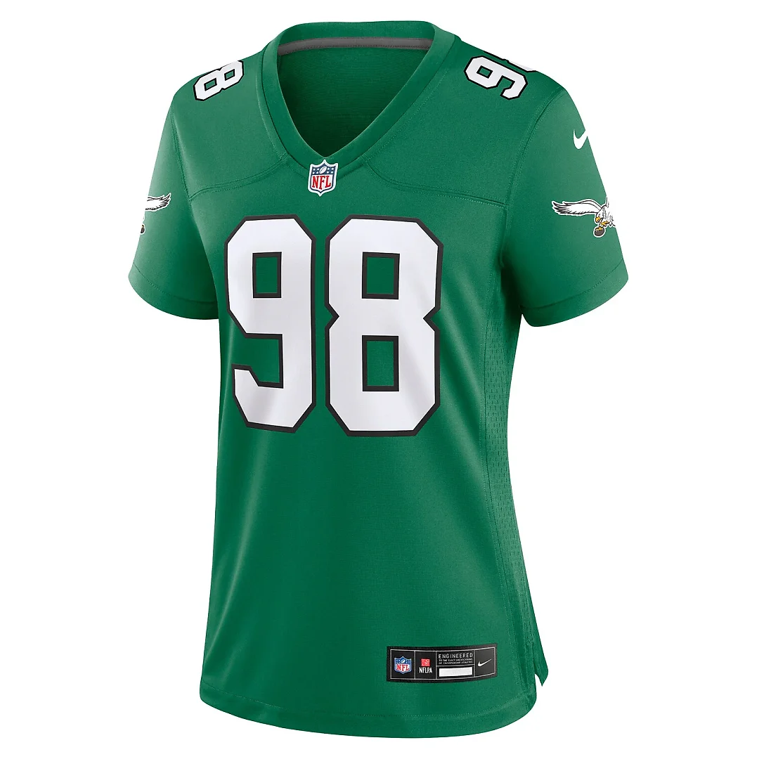 Zennovawear Jalen Carter Philadelphia Eagles Women's Alternate Game Jersey - Kelly Green