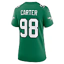Zennovawear Jalen Carter Philadelphia Eagles Women's Alternate Game Jersey - Kelly Green