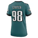 Zennovawear Jalen Carter Philadelphia Eagles Women's Team Game Jersey - Midnight Green
