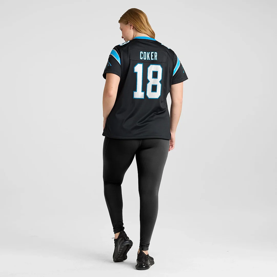 Zennovawear Jalen Coker Carolina Panthers Women's Team Game Jersey - Black