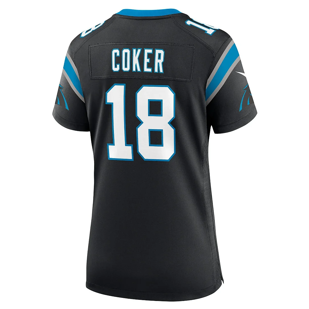 Zennovawear Jalen Coker Carolina Panthers Women's Team Game Jersey - Black