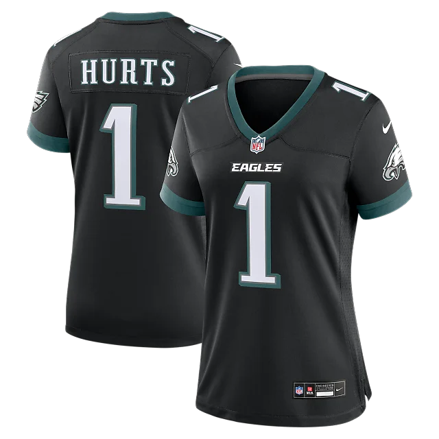 Zennovawear Jalen Hurts Philadelphia Eagles Women's Alternate Game Jersey - Black