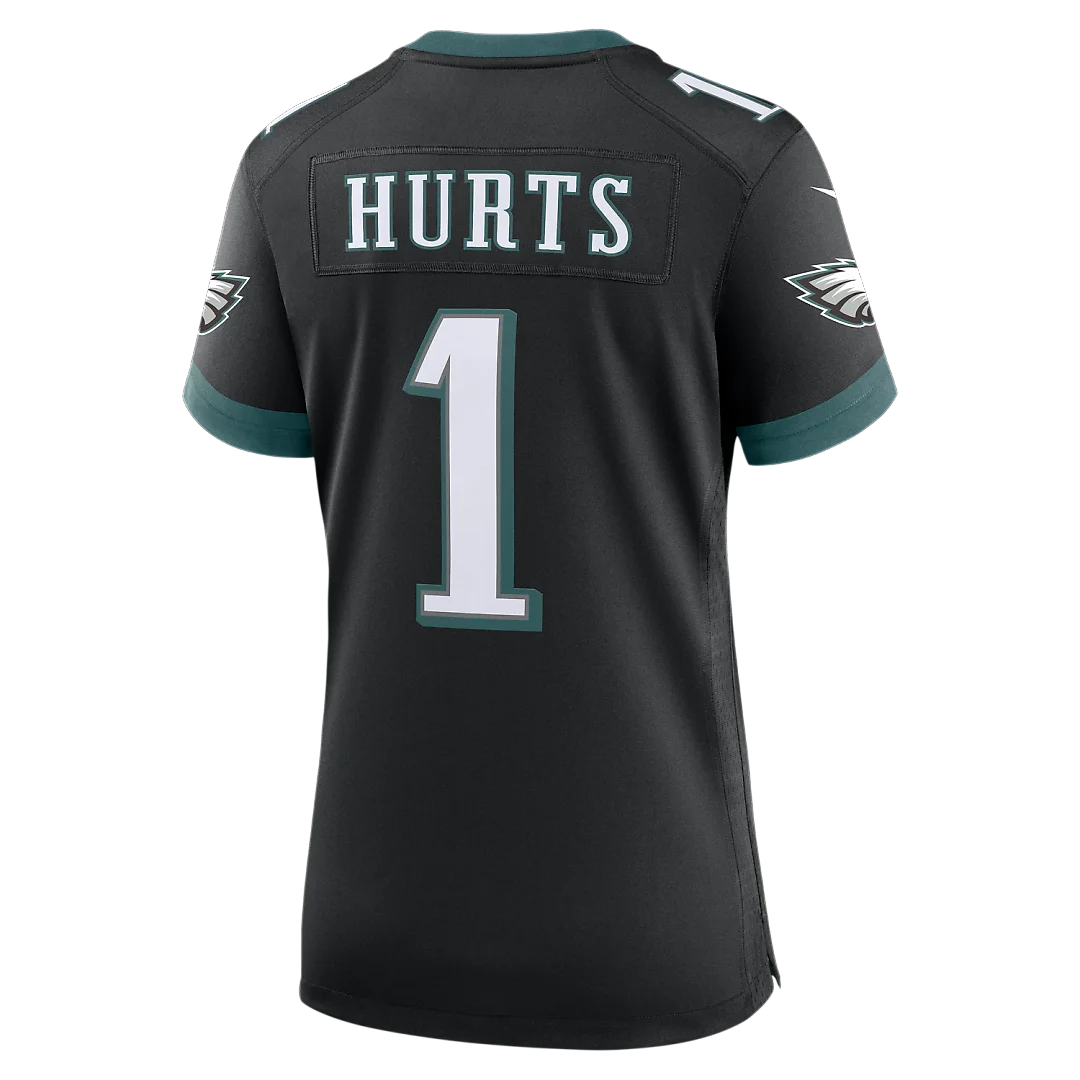 Zennovawear Jalen Hurts Philadelphia Eagles Women's Alternate Game Jersey - Black
