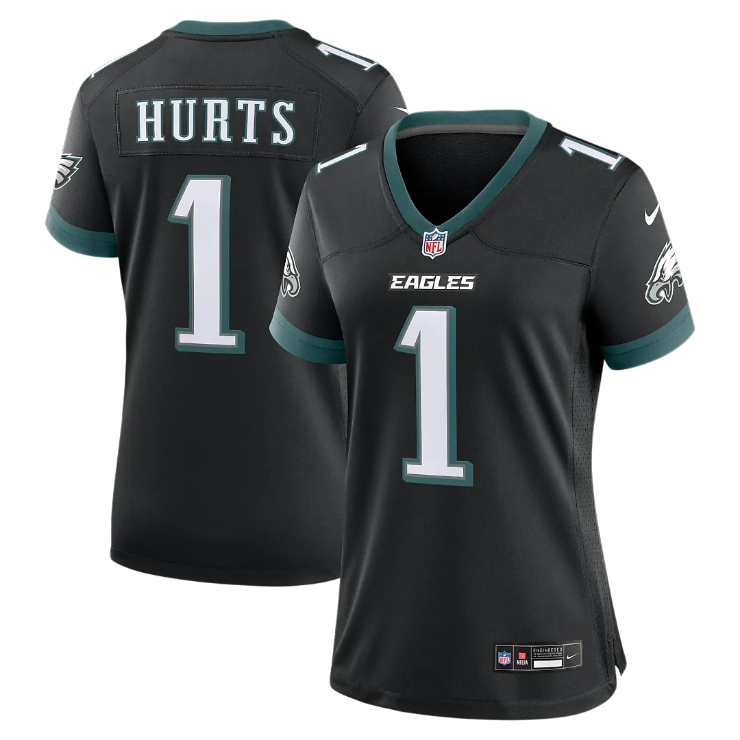 Zennovawear Jalen Hurts Philadelphia Eagles Women's Alternate Game Jersey - Black