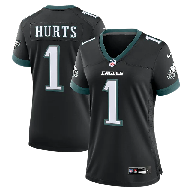 Zennovawear Jalen Hurts Philadelphia Eagles Women's Alternate Game Jersey - Black
