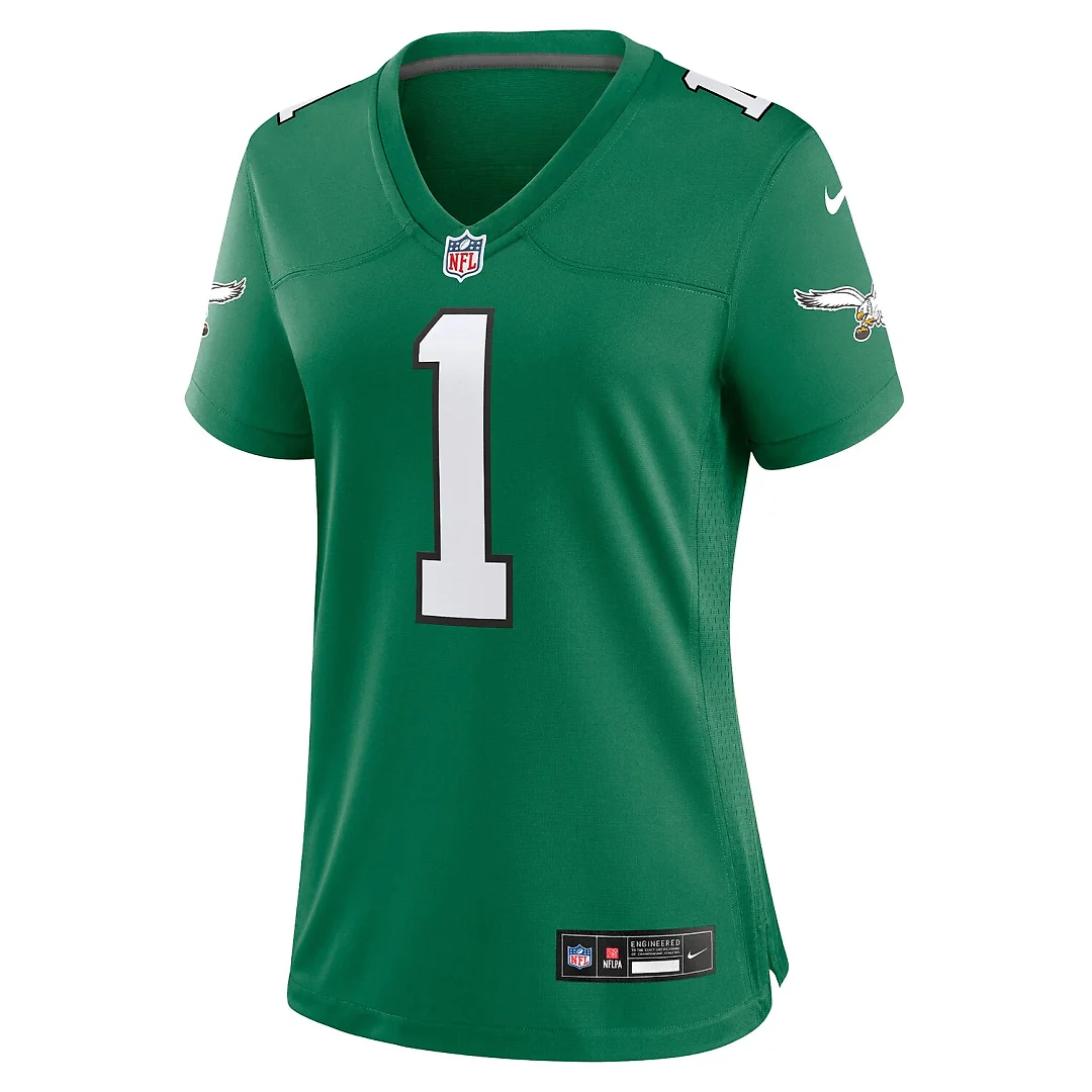 Zennovawear Jalen Hurts Philadelphia Eagles Women's Game Player Jersey - Kelly Green