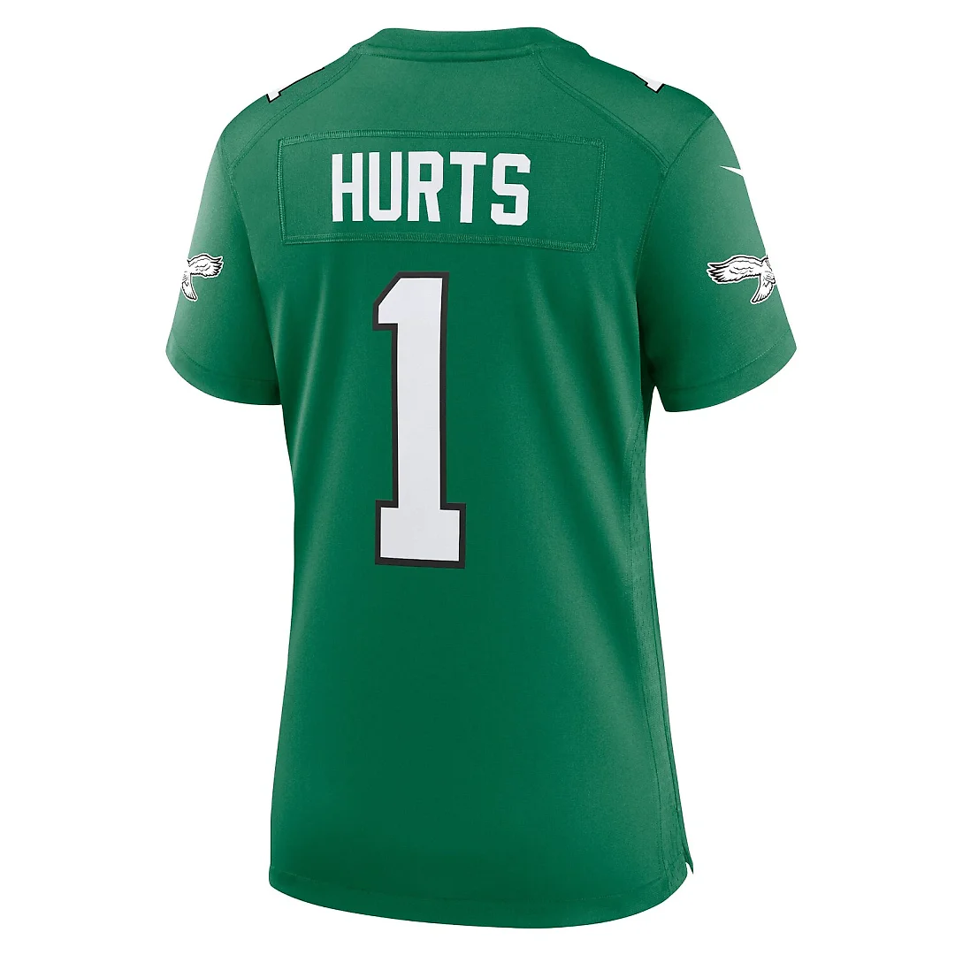 Zennovawear Jalen Hurts Philadelphia Eagles Women's Game Player Jersey - Kelly Green