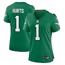 Zennovawear Jalen Hurts Philadelphia Eagles Women's Game Player Jersey - Kelly Green