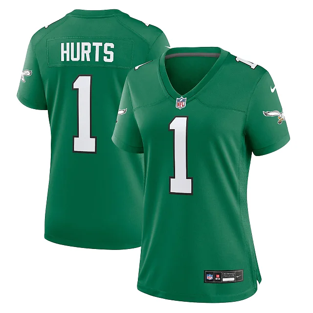 Zennovawear Jalen Hurts Philadelphia Eagles Women's Game Player Jersey - Kelly Green