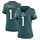 Zennovawear Jalen Hurts Philadelphia Eagles Women's Team Game Jersey - Midnight Green