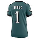 Zennovawear Jalen Hurts Philadelphia Eagles Women's Team Game Jersey - Midnight Green