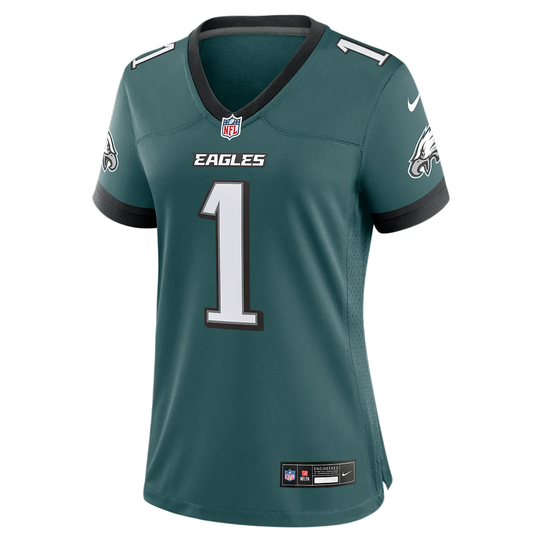 Zennovawear Jalen Hurts Philadelphia Eagles Women's Team Game Jersey - Midnight Green