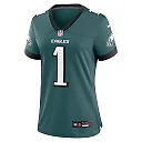 Zennovawear Jalen Hurts Philadelphia Eagles Women's Team Game Jersey - Midnight Green