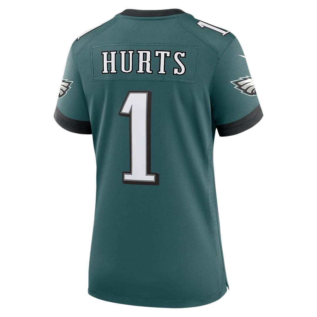 Zennovawear Jalen Hurts Philadelphia Eagles Women's Team Game Jersey - Midnight Green