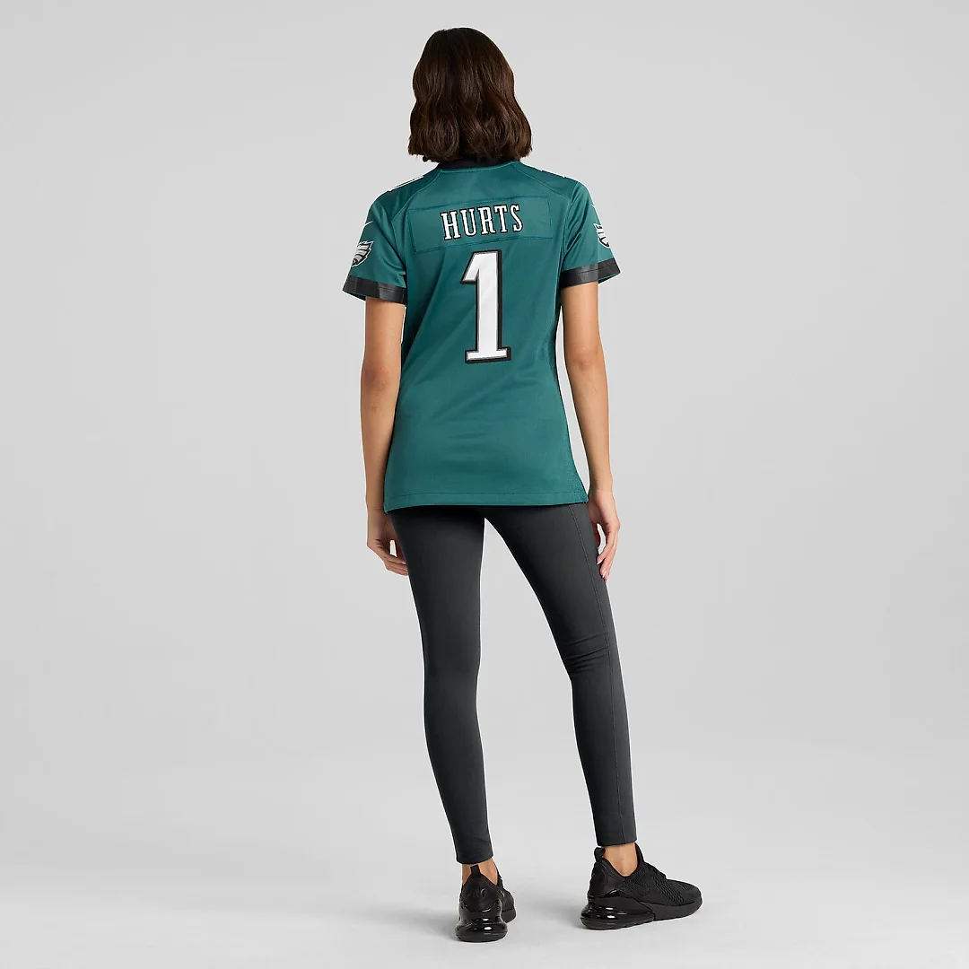 Zennovawear Jalen Hurts Philadelphia Eagles Women's Team Game Jersey - Midnight Green