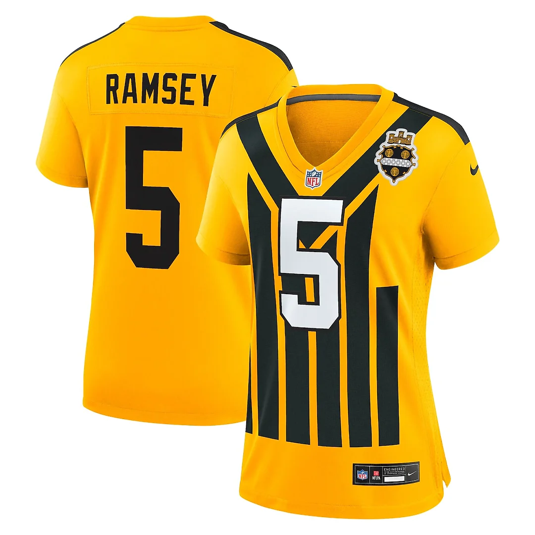 Zennovawear Jalen Ramsey Pittsburgh Steelers Women's Alternate 1933 Throwback Game Jersey - Gold
