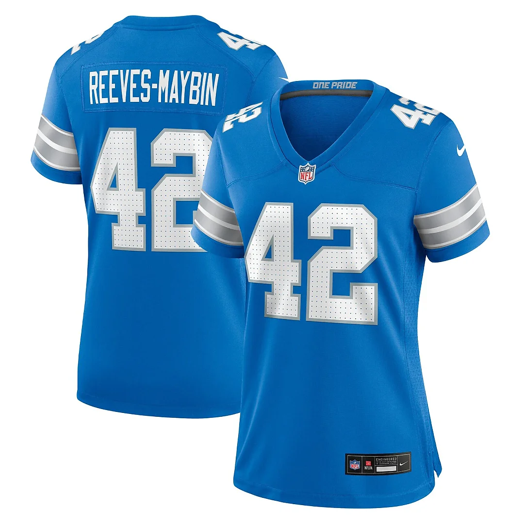 Zennovawear Jalen Reeves-Maybin Detroit Lions Women's Team Game Jersey - Blue