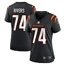 Zennovawear Jalen Rivers Cincinnati Bengals Women's Team Game Jersey - Black