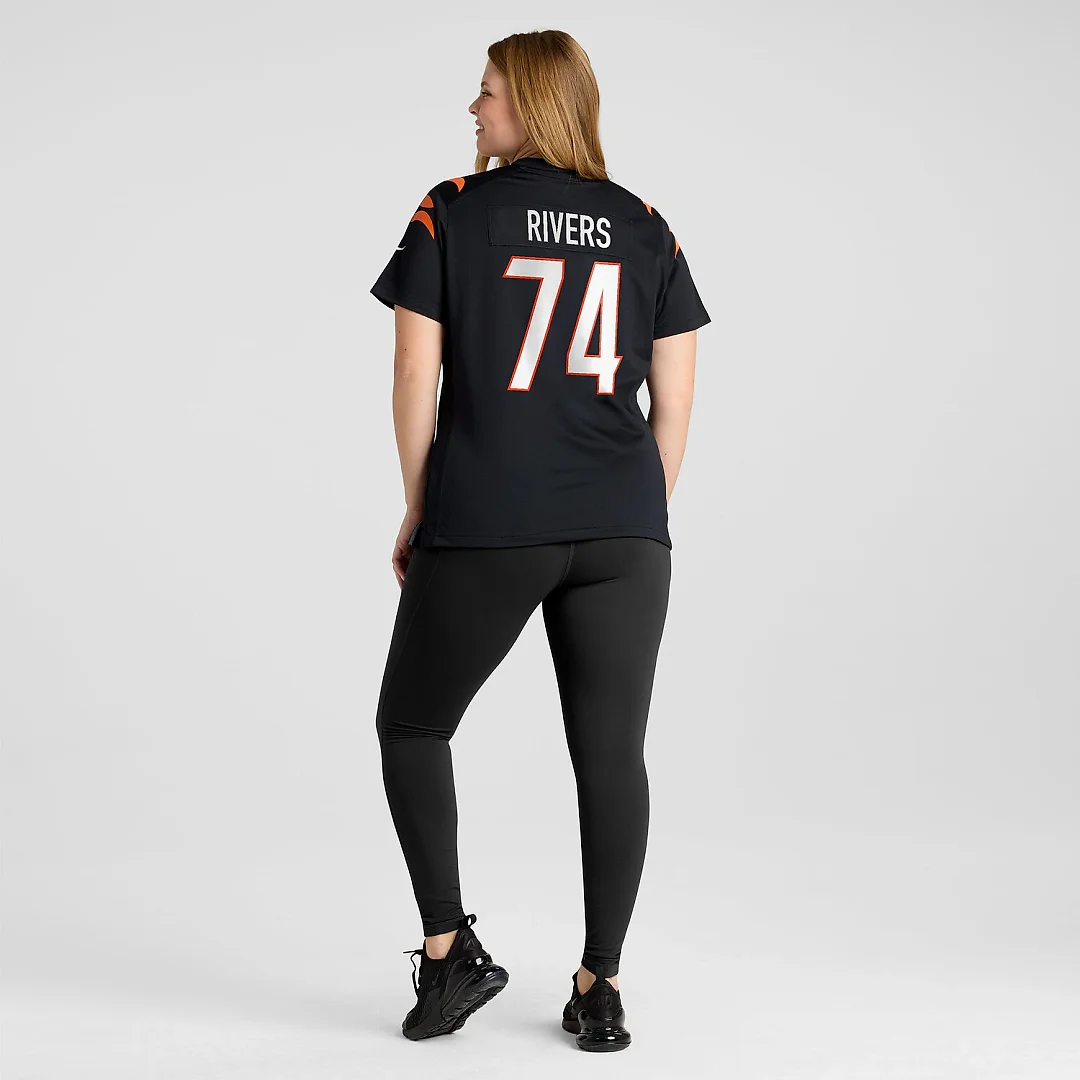 Zennovawear Jalen Rivers Cincinnati Bengals Women's Team Game Jersey - Black