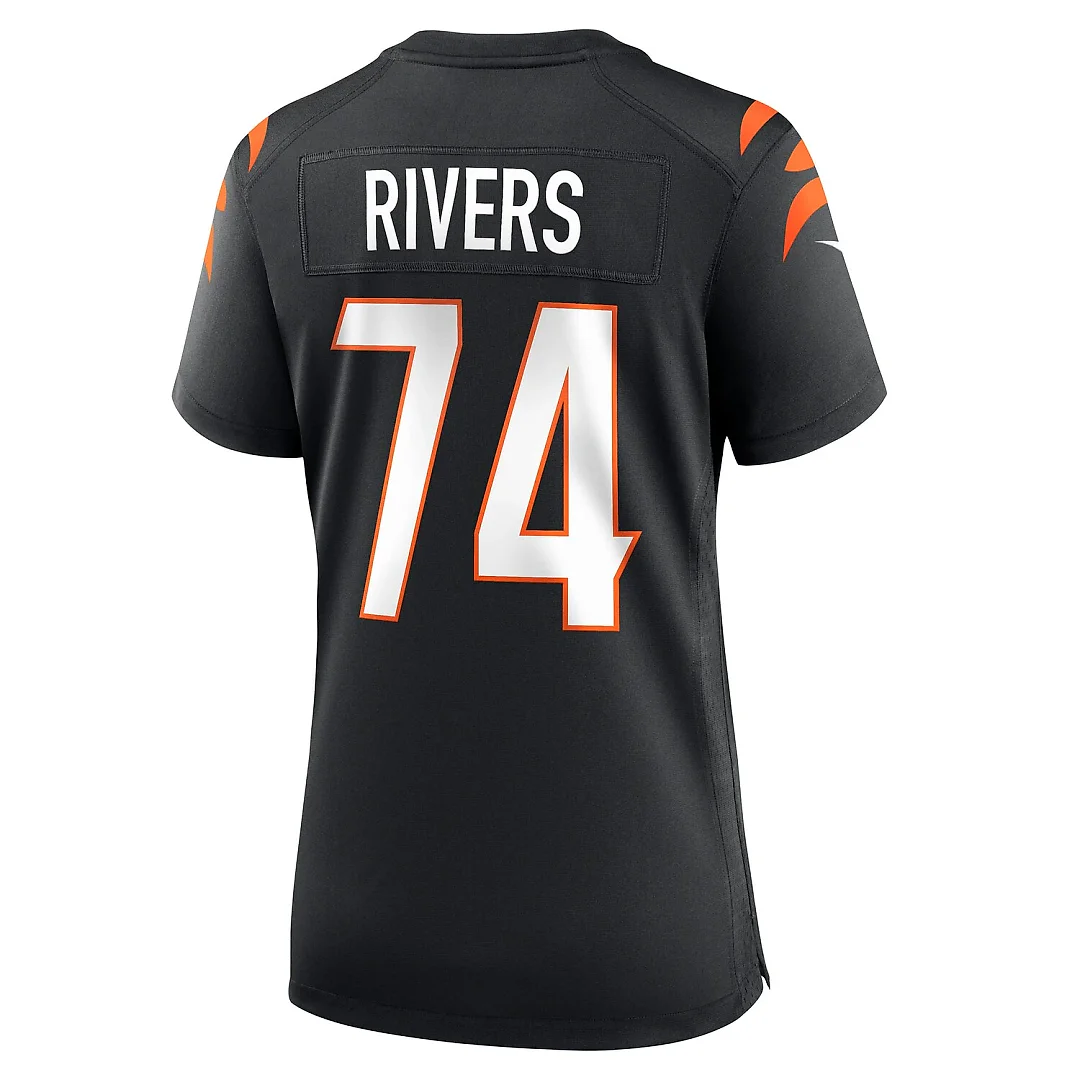 Zennovawear Jalen Rivers Cincinnati Bengals Women's Team Game Jersey - Black