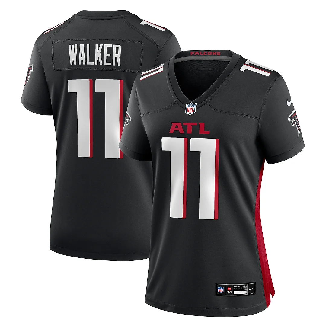 Zennovawear Jalon Walker Atlanta Falcons Women's Team Game Jersey - Black