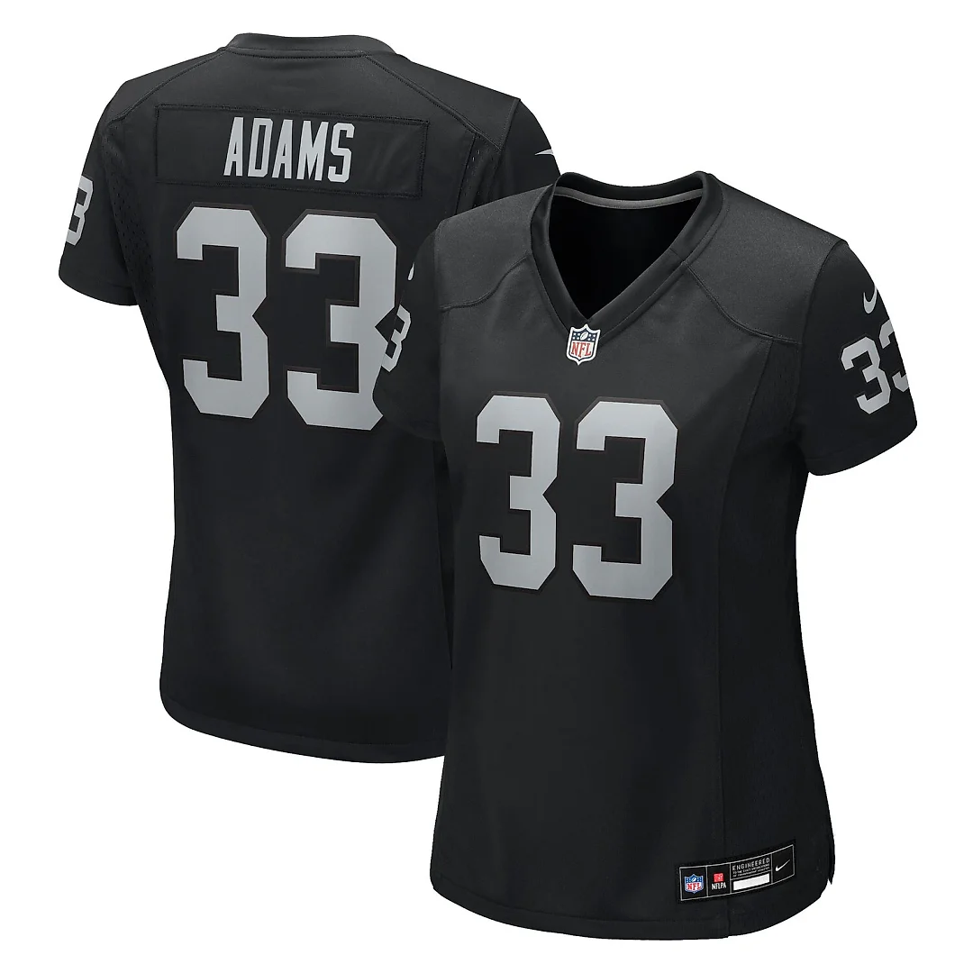 Zennovawear Jamal Adams Las Vegas Raiders Women's Team Game Jersey - Black