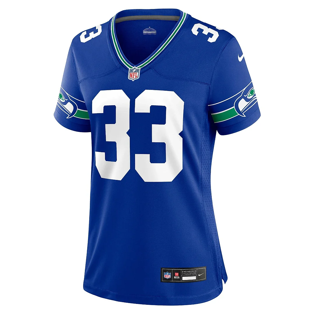 Zennovawear Jamal Adams Seattle Seahawks Women's Throwback Player Game Jersey - Royal