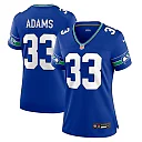 Zennovawear Jamal Adams Seattle Seahawks Women's Throwback Player Game Jersey - Royal