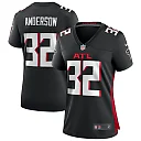 Zennovawear Jamal Anderson Atlanta Falcons Women's Game Retired Player Jersey - Black
