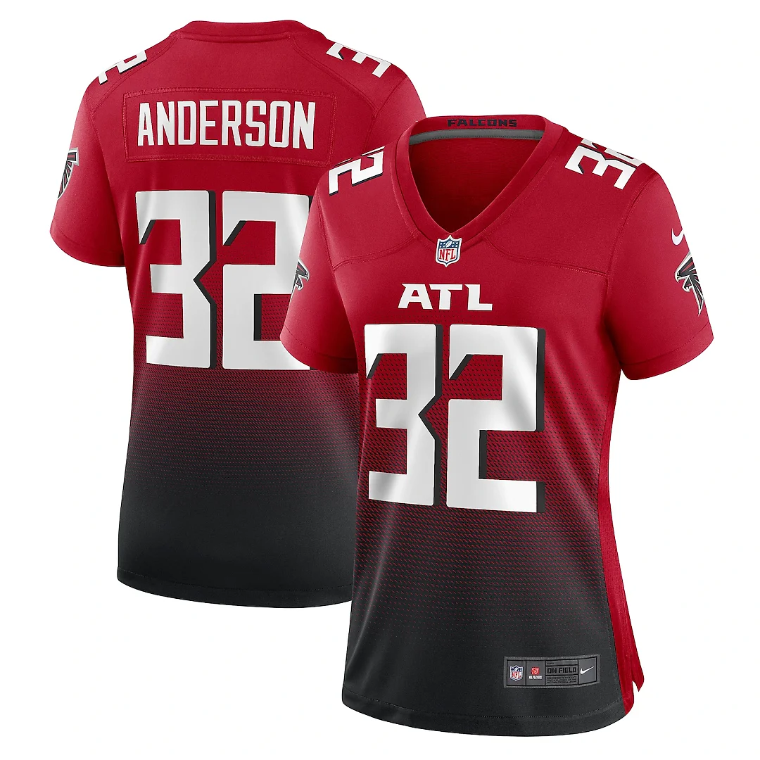 Zennovawear Jamal Anderson Atlanta Falcons Women's Retired Game Jersey - Red