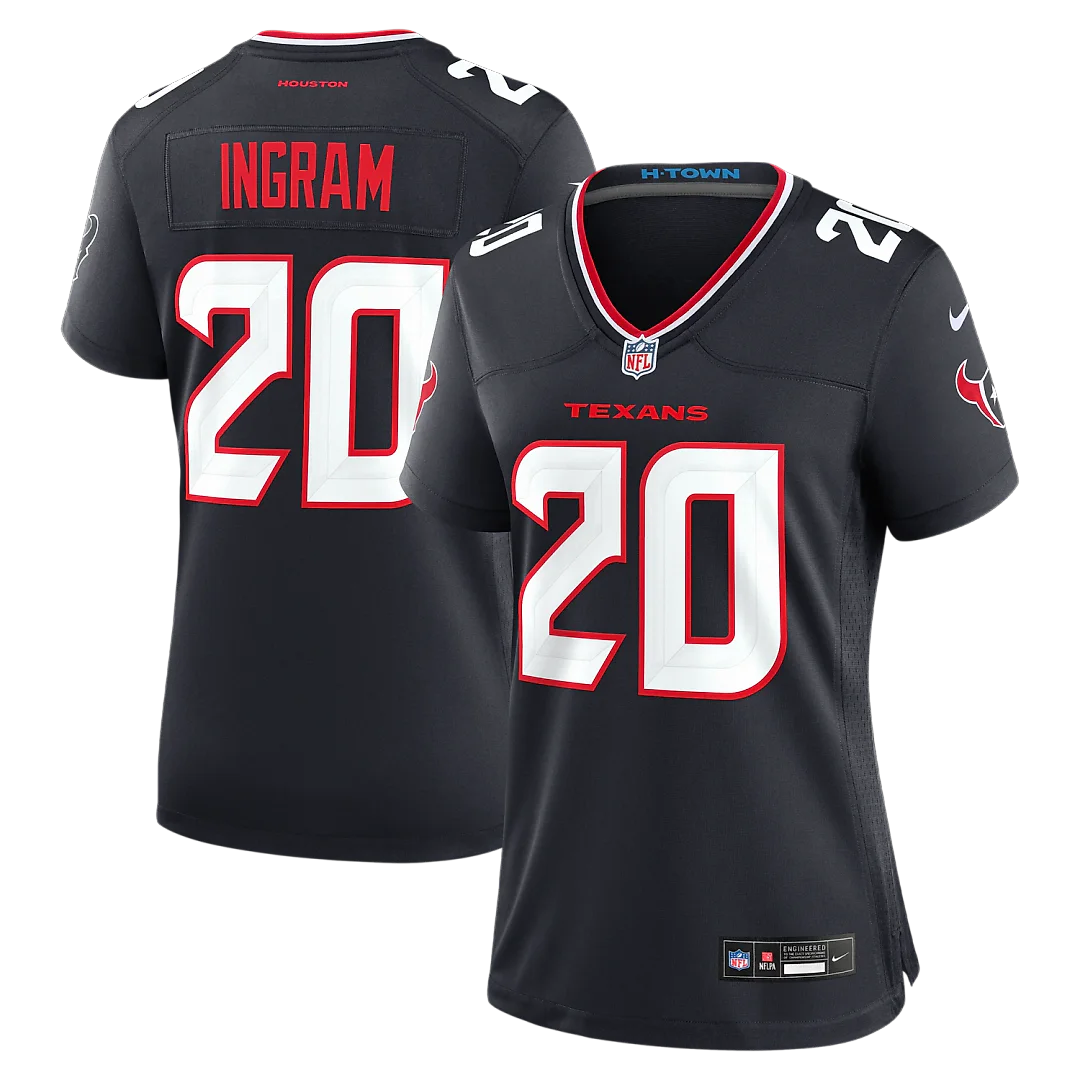 Zennovawear Ja'Marcus Ingram Houston Texans Women's Team Game Jersey - Navy