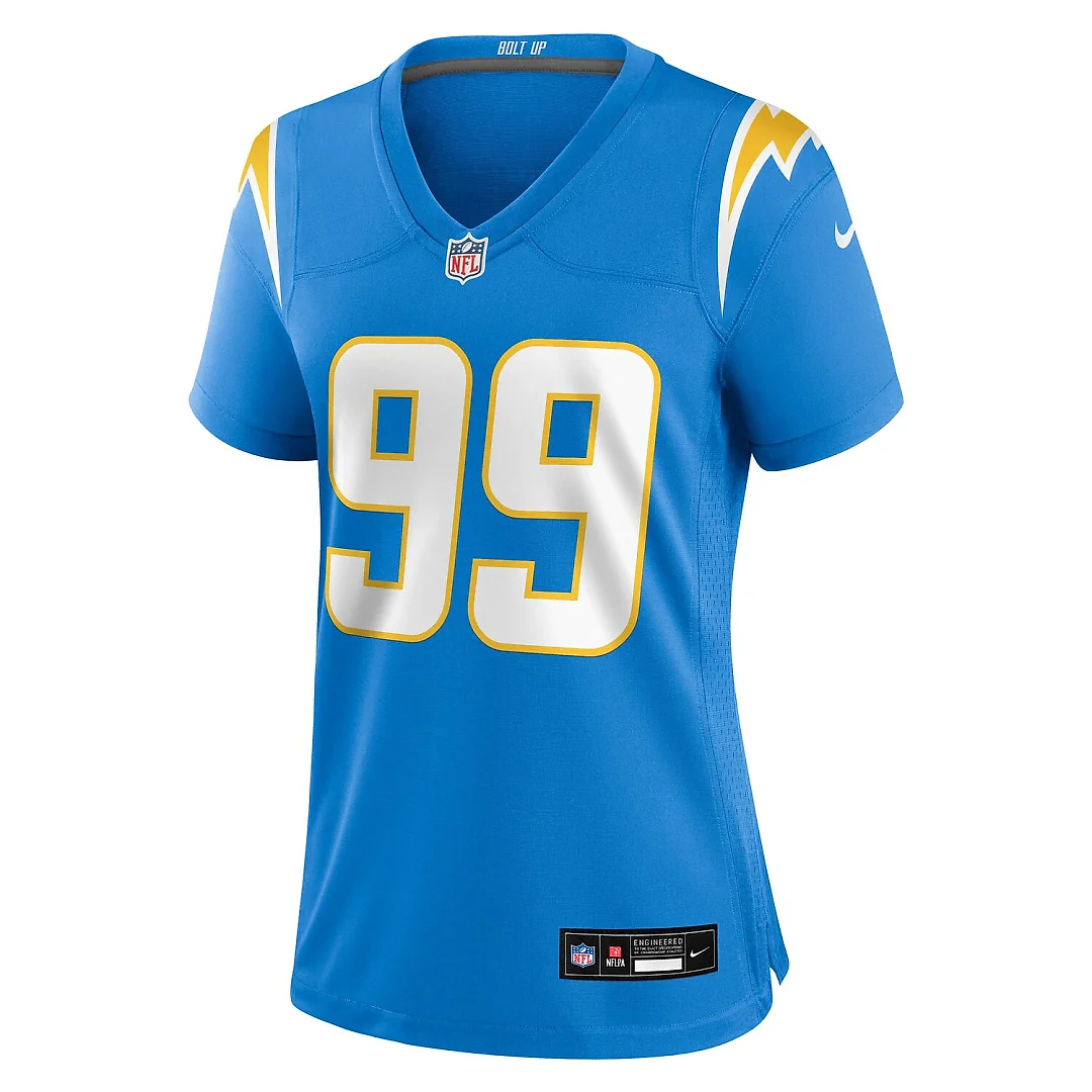 Zennovawear Jamaree Caldwell Los Angeles Chargers Women's Team Game Jersey - Powder Blue