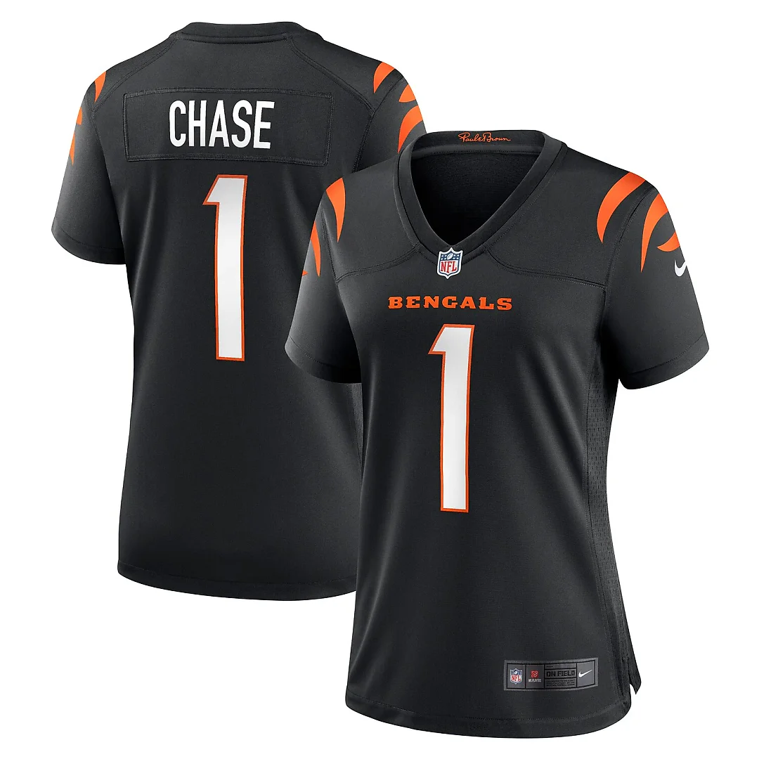 Zennovawear Ja'Marr Chase Cincinnati Bengals Women's Game Jersey - Black