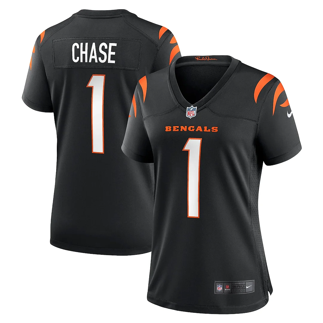 Zennovawear Ja'Marr Chase Cincinnati Bengals Women's Game Jersey - Black