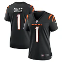 Zennovawear Ja'Marr Chase Cincinnati Bengals Women's Game Jersey - Black
