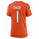 Zennovawear Ja'Marr Chase Cincinnati Bengals Women's Alternate Game Jersey - Orange