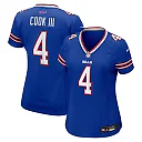 Zennovawear James Cook III Buffalo Bills Women's Team Game Jersey - Royal