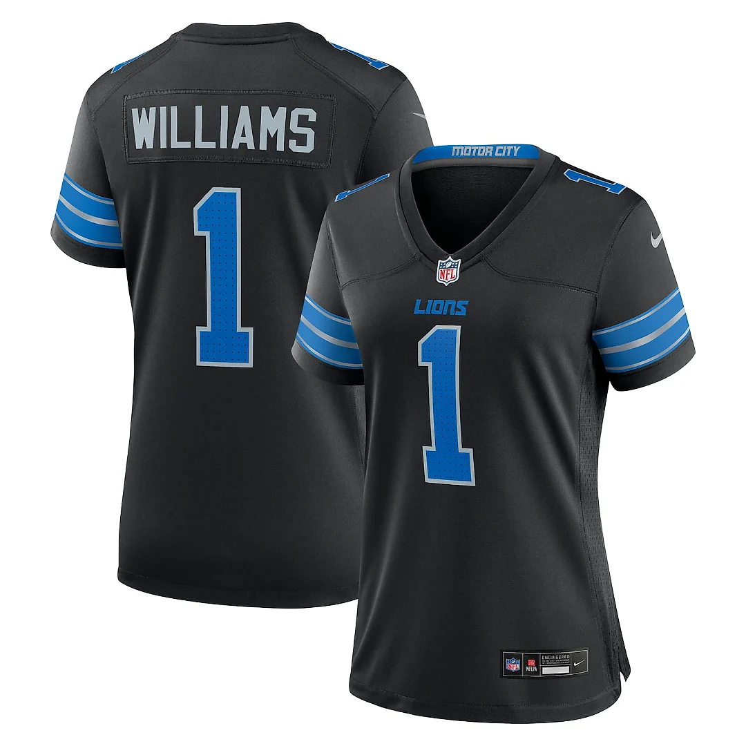 Zennovawear Jameson Williams Detroit Lions Women's 2nd Alternate Game Player Jersey - Black