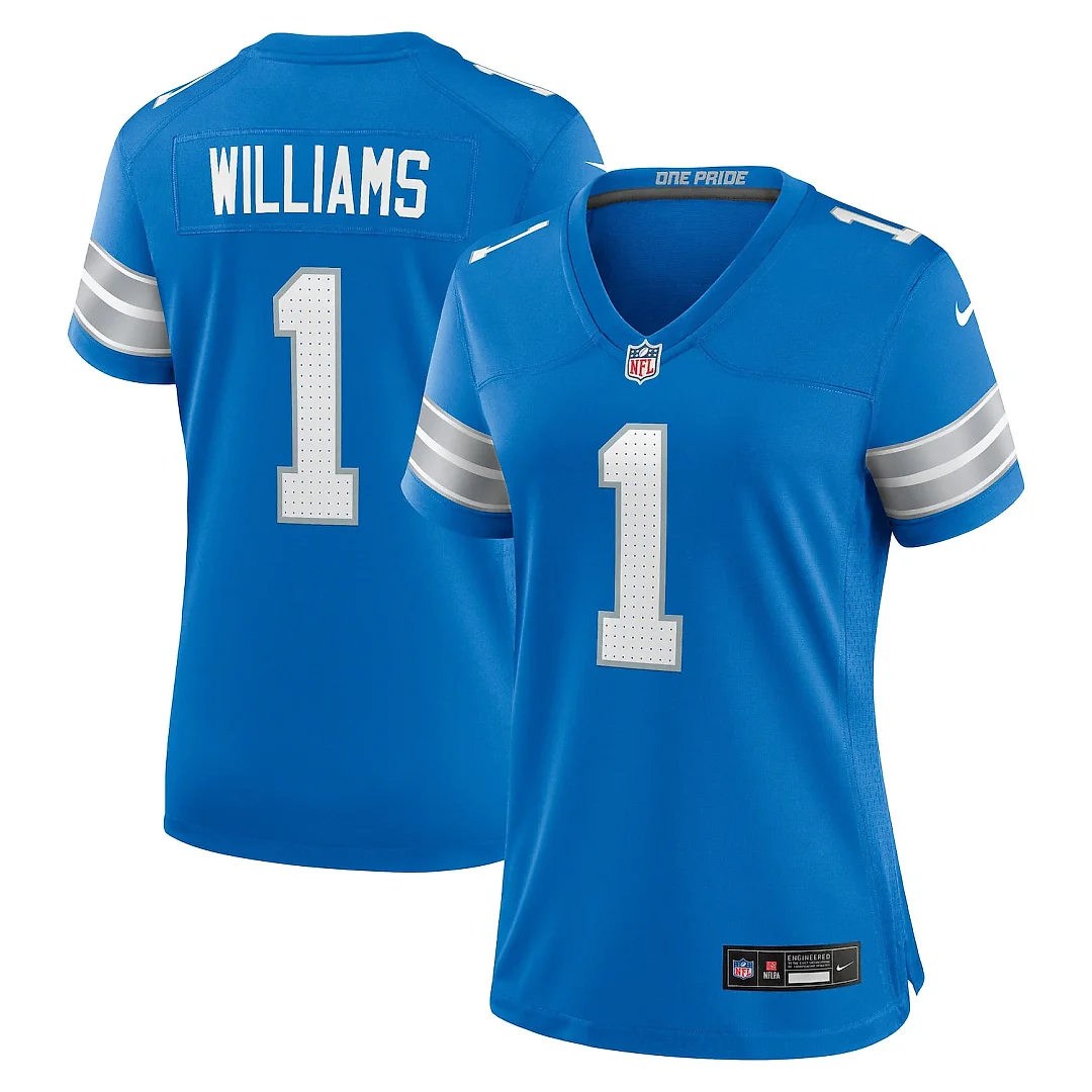 Zennovawear Jameson Williams Detroit Lions Women's Game Player Jersey - Blue