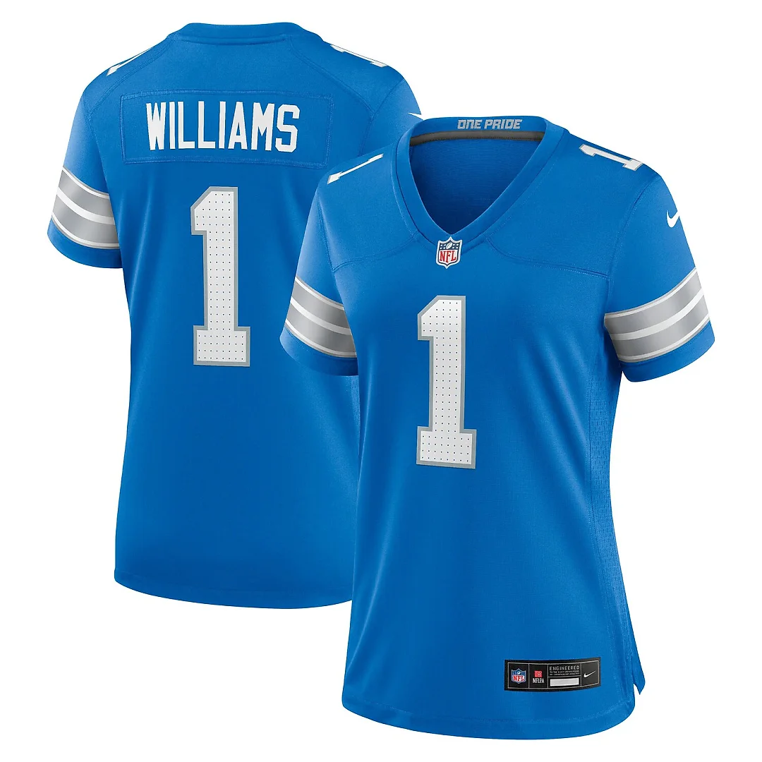Zennovawear Jameson Williams Detroit Lions Women's Game Player Jersey - Blue