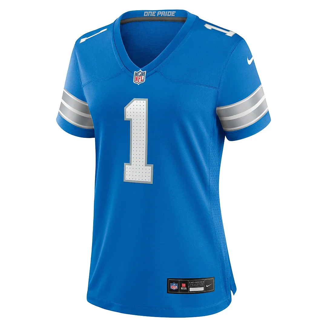 Zennovawear Jameson Williams Detroit Lions Women's Game Player Jersey - Blue