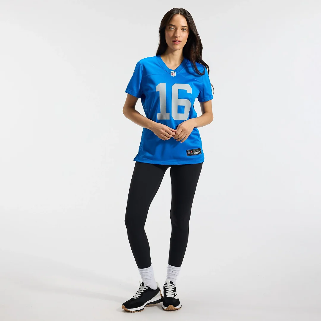 Zennovawear Jared Goff Detroit Lions Women's Alternate Game Jersey - Blue