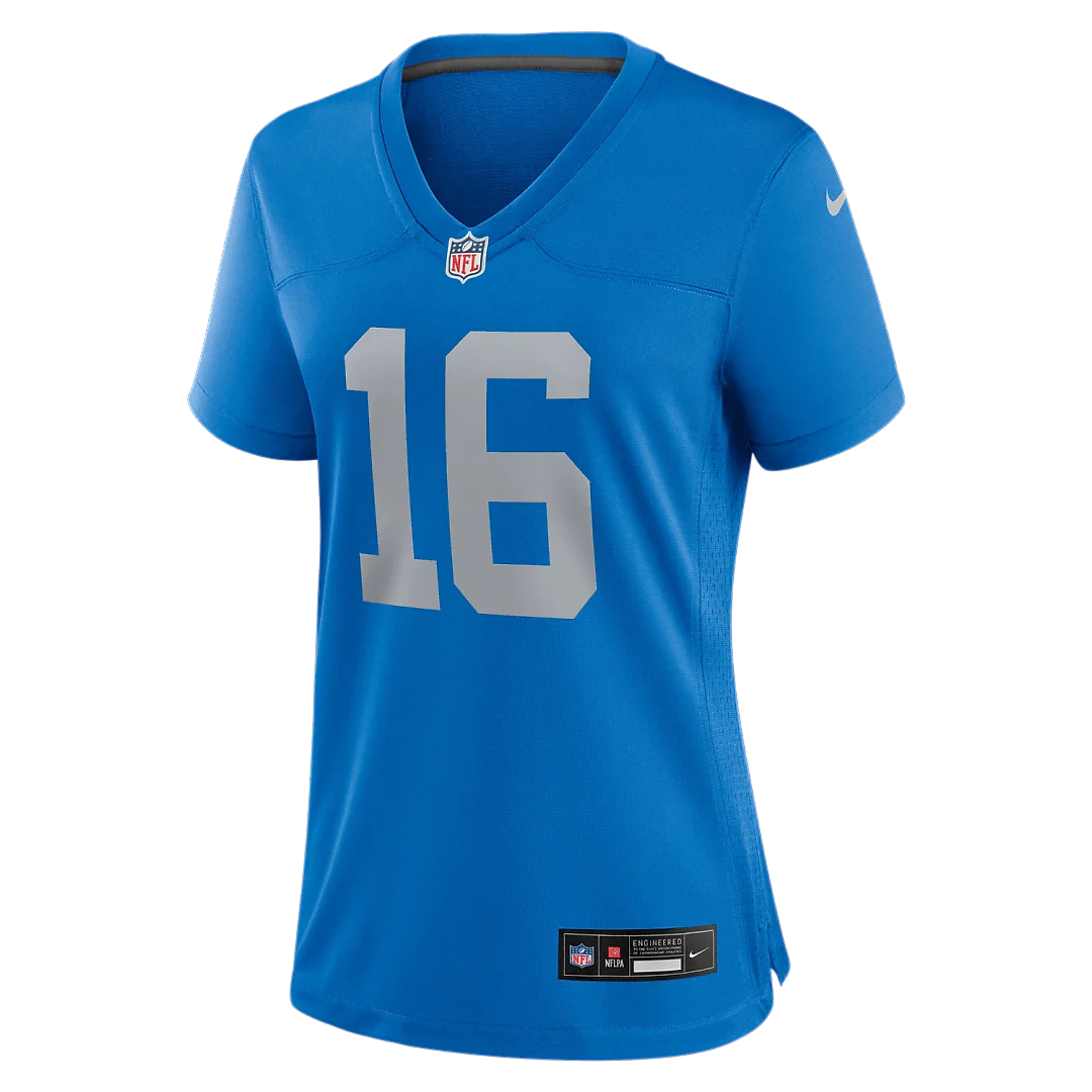 Zennovawear Jared Goff Detroit Lions Women's Alternate Game Jersey - Blue