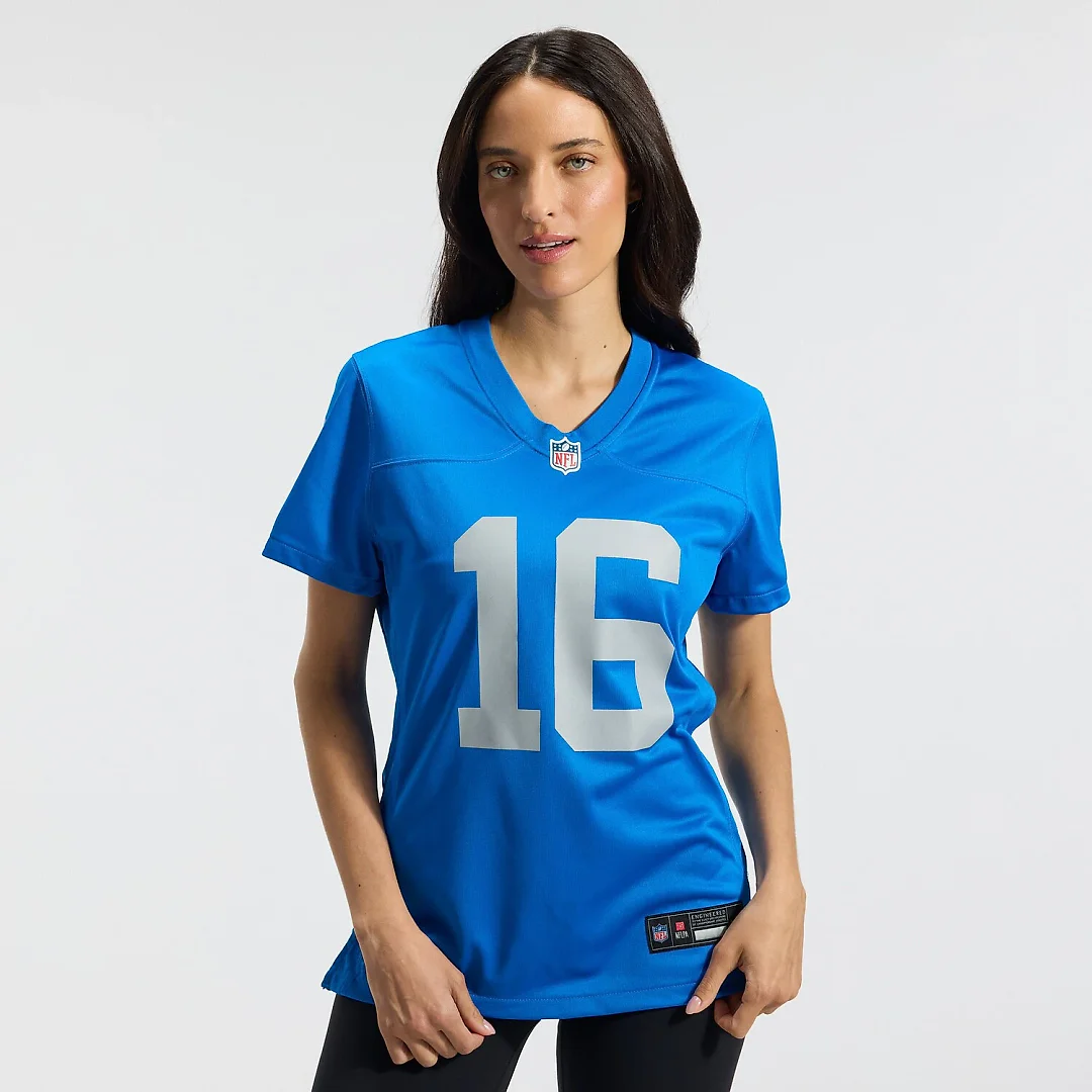Zennovawear Jared Goff Detroit Lions Women's Alternate Game Jersey - Blue