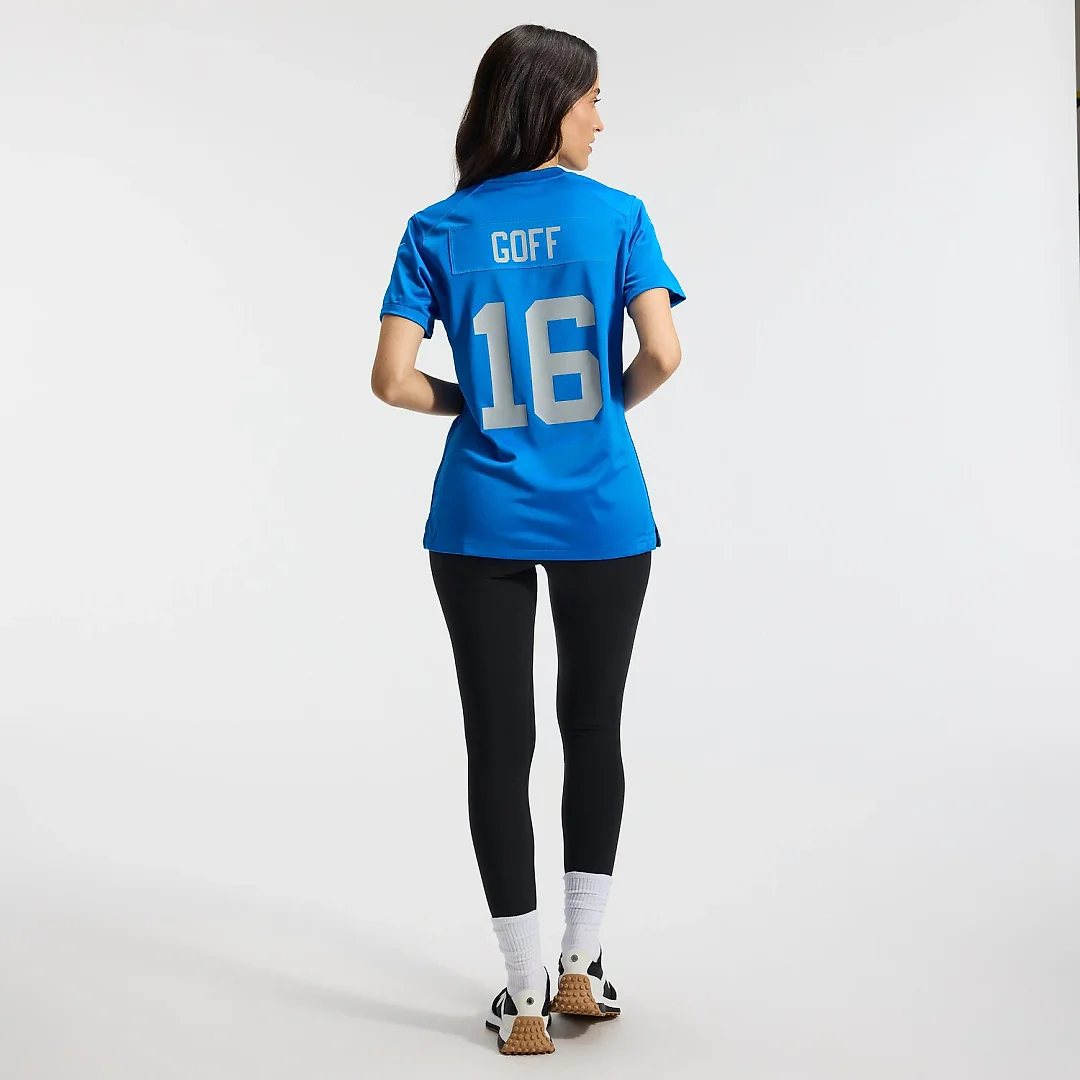 Zennovawear Jared Goff Detroit Lions Women's Alternate Game Jersey - Blue